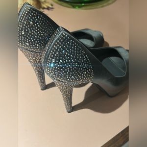 steve madden open toed heels with rhinestones ✨